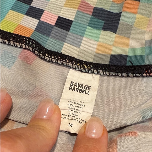 Savage Barbell Pixelated Women's Athletic Shorts - Picture 2 of 4